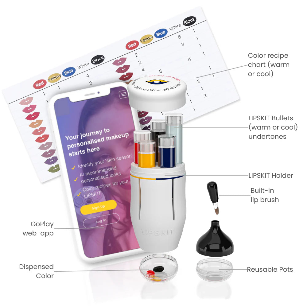 LipsKit™ Complete: Your personal lipstick maker by GoPlay Cosmetics