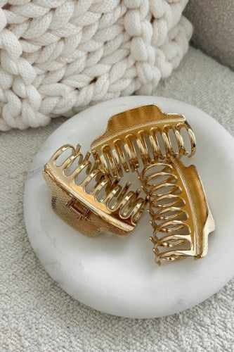 Gold Metal Claw Clip