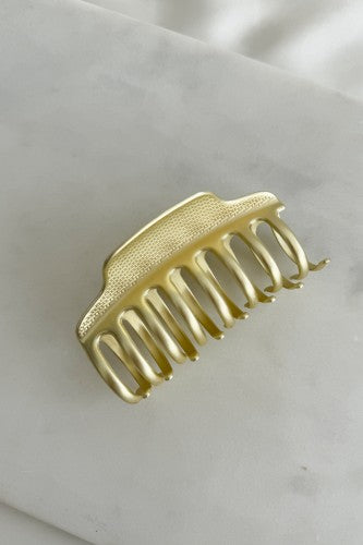 Matte Gold Metal Claw Clip