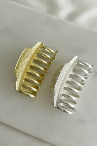 Matte Gold Metal Claw Clip