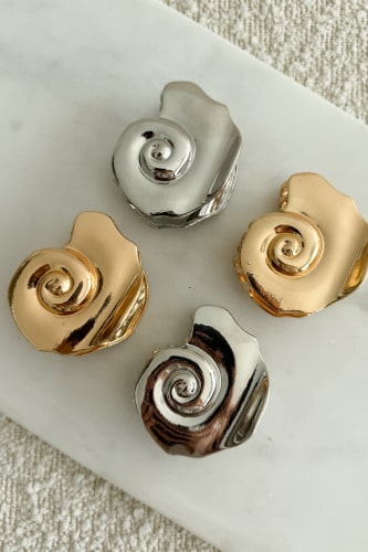 Swirl Shell Claw Clip Silver