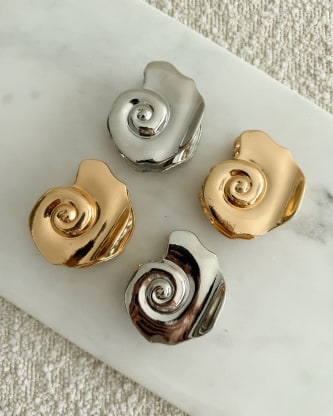 Swirl Shell Claw Clip Silver