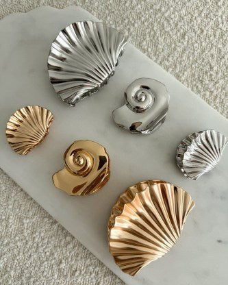 Swirl Shell Claw Clip Silver